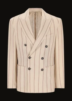 Herren Luis Trenker Leinenblazer Mit Nadelstreifen Lusimone