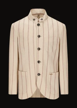 Herren Luis Trenker Leinenblazer Mit Nadelstreifen Lusandro