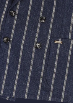 Herren Luis Trenker Leinenblazer Mit Nadelstreifen Lusimone