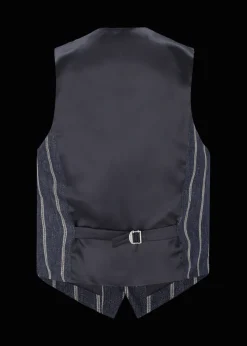 Herren Luis Trenker Leinenweste Mit Nadelstreifen Lusebastian