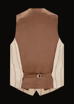 Herren Luis Trenker Leinenweste Mit Nadelstreifen Lusebastian