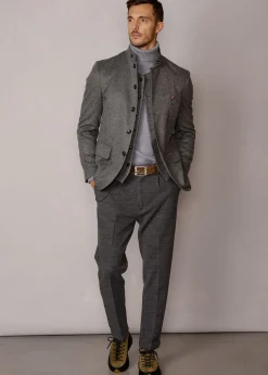 Herren Luis Trenker Lodenblazer Mit Stehkragen Lusandro