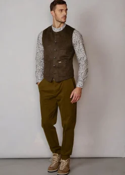 Herren Luis Trenker Lodenweste Mit Rundhalsausschnitt Lusven