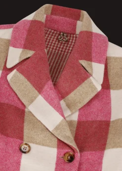 Damen Luis Trenker Mantel Mit Karomuster Lualissa