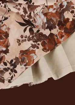 Damen Luis Trenker Midirock Mit Floralem Print Lunatalia