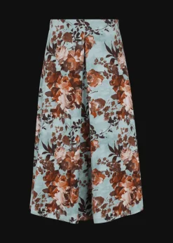 Damen Luis Trenker Midirock Mit Floralem Print Lunatalia