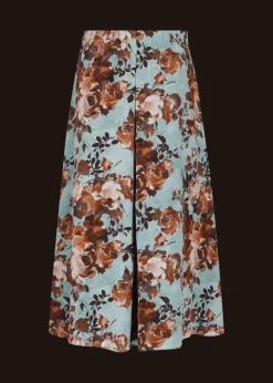 Damen Luis Trenker Midirock Mit Floralem Print Lunatalia