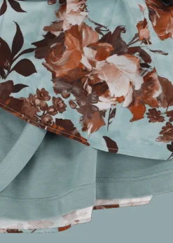 Damen Luis Trenker Midirock Mit Floralem Print Lunatalia