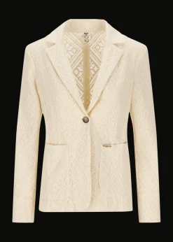 Damen Luis Trenker One-Button-Blazer Aus Jersey-Spitze Luregina