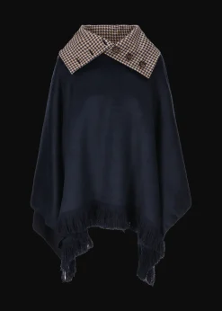 Damen Luis Trenker Poncho Mit Fransen Lupiera
