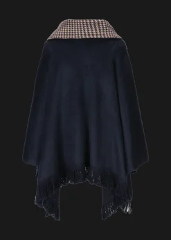 Damen Luis Trenker Poncho Mit Fransen Lupiera