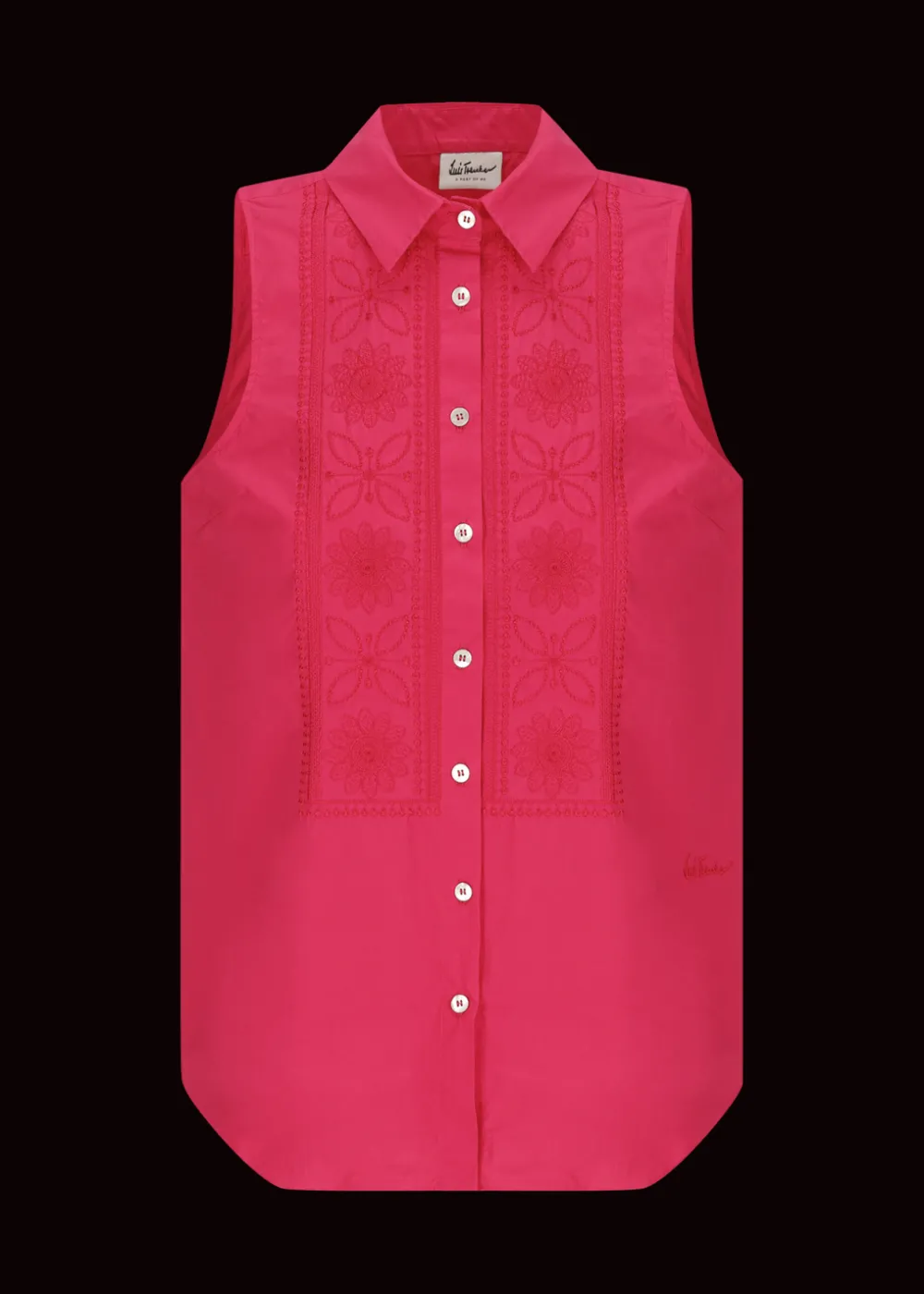 Damen Luis Trenker Ärmellose Baumwollbluse Lubetta