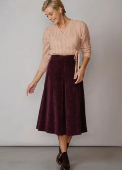 Damen Luis Trenker Rock Aus Jersey-Cord Lunatalia