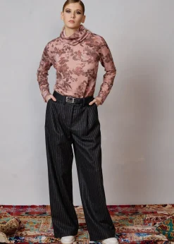 Damen Luis Trenker Rollkragenpullover Mit Blumenprint Luwalda