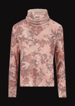 Damen Luis Trenker Rollkragenpullover Mit Blumenprint Luwalda