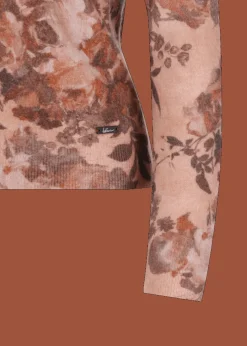 Damen Luis Trenker Rollkragenpullover Mit Blumenprint Luwalda