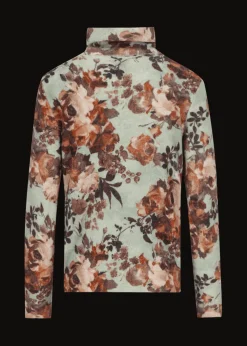 Damen Luis Trenker Rollkragenpullover Mit Blumenprint Luwalda