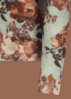 Damen Luis Trenker Rollkragenpullover Mit Blumenprint Luwalda