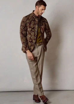 Herren Luis Trenker Samtblazer Mit Damastmuster Lusandro