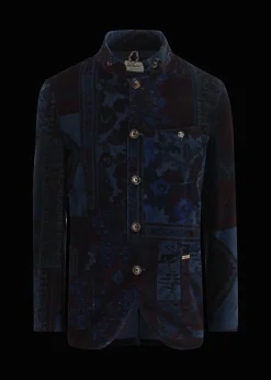 Herren Luis Trenker Samtblazer Mit Muster Lusandro