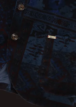 Herren Luis Trenker Samtblazer Mit Muster Lusandro