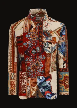 Herren Luis Trenker Samtblazer Mit Muster Lusandro