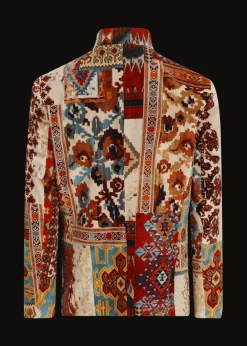 Herren Luis Trenker Samtblazer Mit Muster Lusandro