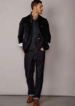 Herren Luis Trenker Samtblazer Mit Print Lusandro