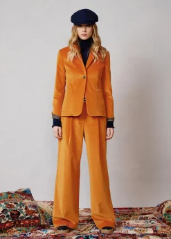 Damen Luis Trenker Samt-Blazer Mit Reverskragen Luramea