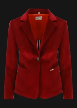 Damen Luis Trenker Samt-Blazer Mit Reverskragen Luramea