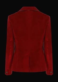 Damen Luis Trenker Samt-Blazer Mit Reverskragen Luramea