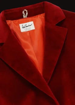 Damen Luis Trenker Samt-Blazer Mit Reverskragen Luramea