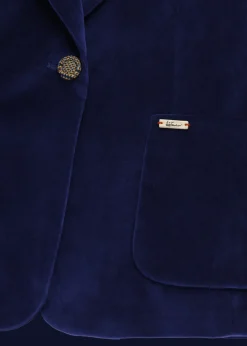 Damen Luis Trenker Samt-Blazer Mit Reverskragen Luramea