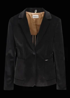 Damen Luis Trenker Samt-Blazer Mit Reverskragen Luramea