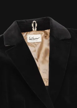 Damen Luis Trenker Samt-Blazer Mit Reverskragen Luramea