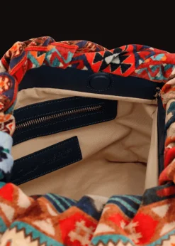 Damen Luis Trenker Samt-Clutch Im Patchwork-Stil Luposch