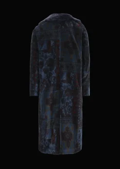 Herren Luis Trenker Samt-Mantel Mit Pelzkragen Lusamir