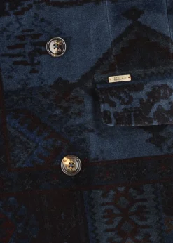 Herren Luis Trenker Samt-Mantel Mit Pelzkragen Lusamir