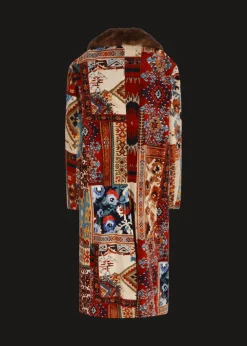 Herren Luis Trenker Samt-Mantel Mit Pelzkragen Lusamir