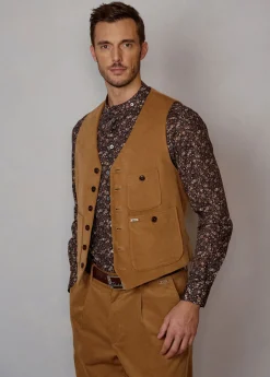 Herren Luis Trenker Samt-Weste Luseba