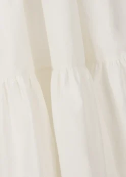 Damen Luis Trenker Schulterfreies Volantkleid Mit Gürtel Lucamilla