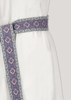 Damen Luis Trenker Schulterfreies Volantkleid Mit Gürtel Lucamilla