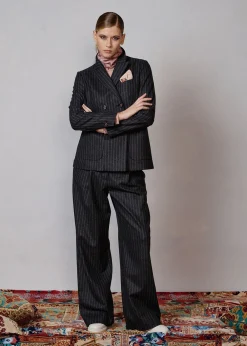 Damen Luis Trenker Schurwoll-Blazer Mit Nadelstreifen Luscilla