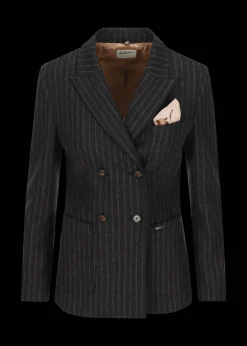 Damen Luis Trenker Schurwoll-Blazer Mit Nadelstreifen Luscilla