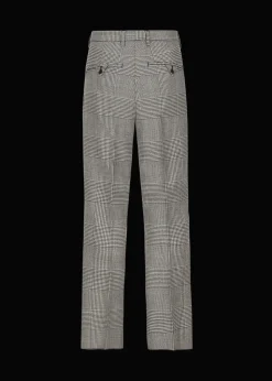 Herren Luis Trenker Schurwoll-Hose Mit Hahnentrittmuster Lustrang