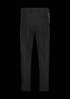 Herren Luis Trenker Schurwoll-Hose Mit Nadelstreifen Lubruneu