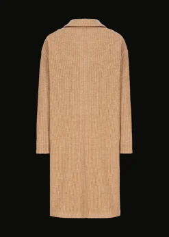 Damen Luis Trenker Schurwollmantel Im Rippstrick Lugiorgia