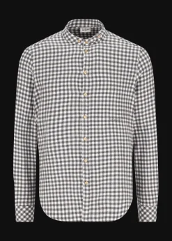 Herren Luis Trenker Stehkragen-Hemd Mit Vichymuster Lubernet