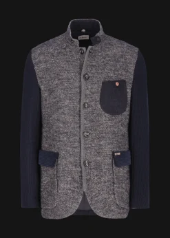 Herren Luis Trenker Strickblazer Im Materialmix Lusandro