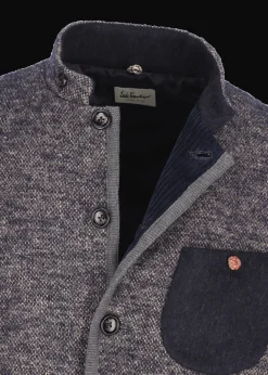 Herren Luis Trenker Strickblazer Im Materialmix Lusandro